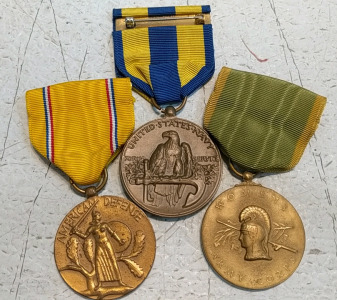 (1) American Defense Medal (1) United States Navy For Service Medal (1) Women’s Army Corps Medal