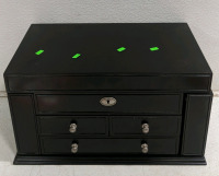 (1) Black Jewelry Box w/ Mirror and Drawers - 5