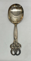 (2) Denmark Frigast Plate Sterling Silver Plated Serving Spoon And Fork - 2