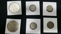 (2) 70's Silver Dollars, (4) V Nickels - 2