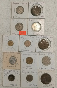 (13) Foreign Coins Collection w/ Historical Highlights