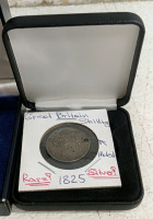 (2) Coin Collectibles - 1795 US Draped Bust Museum Copy w/ 1825 Great Britain Shilling - 3