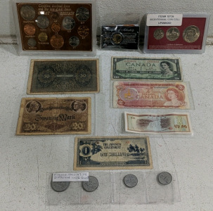 (10) International Currency & Coin Collections