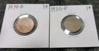 Liberty Dollar, (9) Pennies (Year and Mint in Photos) - 3