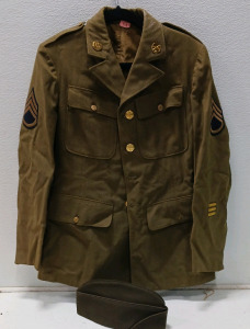 WWII Army Wool Dress Jacket and Hat