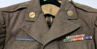 WWII Military Army Jacket W/ Rank And Pins sIZE 37C - 4