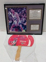 John Stockton Framed Photo With Stats, 1996 Olympic Paper Fan