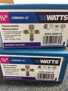 Watts Thermostatic Tempering Valves