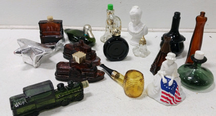 (16) Vintage Cologne Bottles (Some stoll contain Cologne)