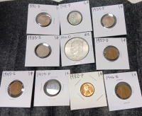 Liberty Dollar, 2011 Nickel, (8) Pennies (Year And Mint In Photos)