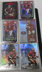 Binder of Steve Young Sports Cards (Approx 300 Cards, Inserts, Numbered, Hold Cards)