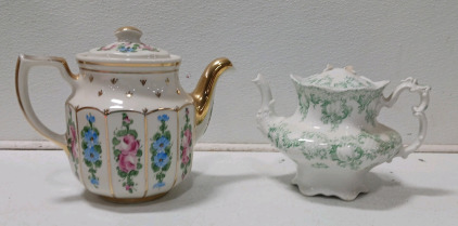 C.1900 Johnson Bros Cloverly Tea Pot, New Castle Shenango Tea Pot