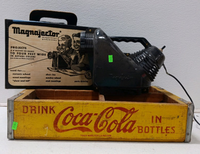 Vintage Coca-Cola Storage Box, Magnajector (c.1960) Projector