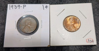 Liberty Coin, Buffalo Nickel, 1988 Nickel, (7) Pennies (Year and Mint in Photos) - 2