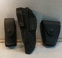 (3) Holsters &ndash; (1) Tactical Nylon Holster (2) Belt Holsters