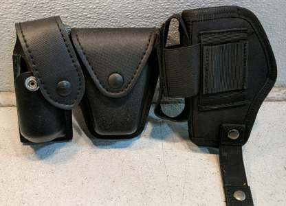 (3) Belt Holsters – (2) Safariland Holsters (1) Tactical Nylon Holster