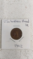 (7) US Indian Head Pennies - (1) 1900 (1) 1901 (1) 1902 (1) 1903 (1) 1904 (1) 1905 (1) 1907 - 4