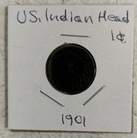 (6) US Indian Head Pennies - (1) 1897 (3) 1901 (2) 1902 - 4