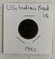 (6) US Indian Head Pennies - (1) 1897 (3) 1901 (2) 1902 - 5