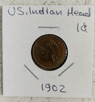 (6) US Indian Head Pennies - (1) 1897 (3) 1901 (2) 1902 - 6