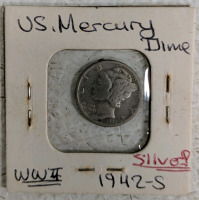 (1) Mercury Dime Collection - (2) 1942-S - 2