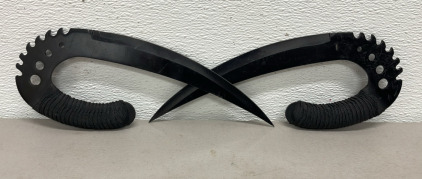 Set Of Two Pitch Black Saber Claws