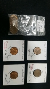 (14) Individual Old Wheat Pennies