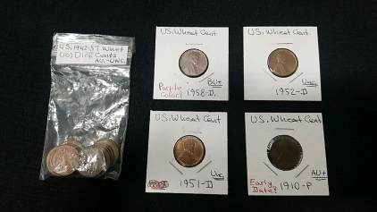 (14) Individual Old Wheat Pennies