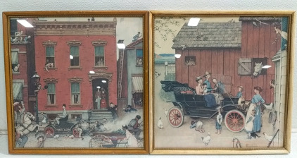 (2) Framed Norman Rockwell Prints