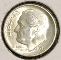 1955-S MS68 Gem Silver Roosevelt Dime - 3