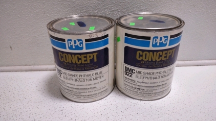 (2) 1 Gal. Paint Cans of Auto Paint (Phthalo Blue)