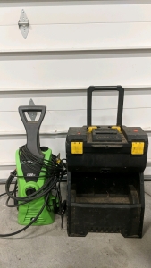 (2) Workshop Items - Portland Pressure Washer & Stanley Rolling Tool Box [SP13]