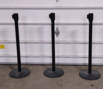 (3) Tensator 40" Steel Barrier Post(s)