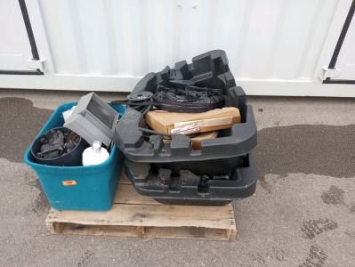 (1) bucket of gloves (1) transmission cooler hose and more