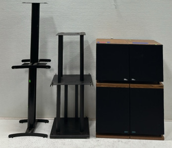 (4) Design Acoustics PS-10/PS-10a Point Source Series Loudspeaker System, (4) Speaker Stand