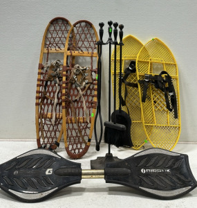 Tubb 10x36-2 Wooden Snowshoes, Tubb Cubs Plastic Snowshoes, Ripstick G Caster Board, Black Fireplace Poker Set