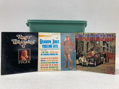 Box of 50+ Vintage Vinyl Records