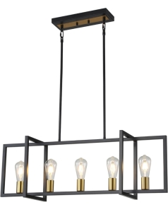 Filimitiy Light Fixture Black and Gold 36" (r3)