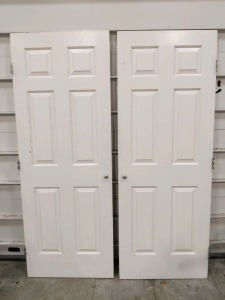 2) Interior Doors White 80x30x1.5