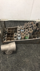 Tray Of Various Double Threaded Pipe