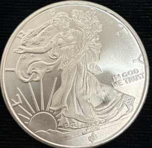 Walking Liberty One Troy Oz .999 Fine Silver Bullion Coin