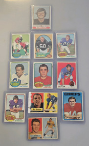 (11) 1970's Vintage Football Cards