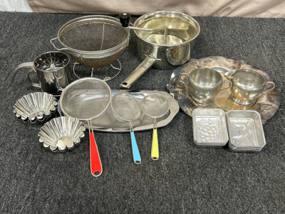 Vintage Silver Toned Kitchenware