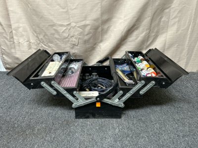 Stanley Tool Box with Airbrush Parts