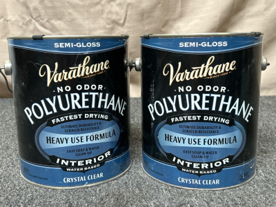 (2) Gallons of Semi Gloss Varathane No Odor Polyurethane