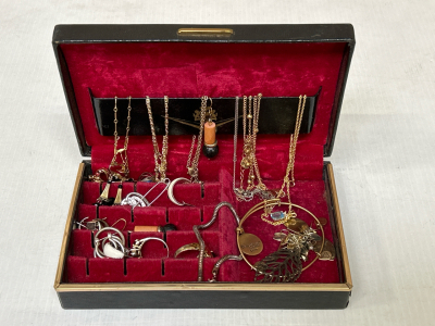 Jewelry Box With Necklaces, Earrings, and More