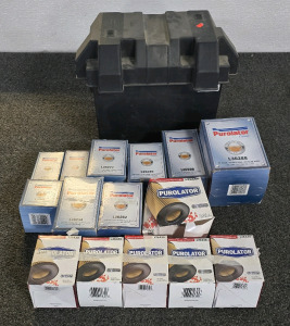 Purolator Oil Filters- Multiple Sizes, Battery Box