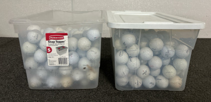 (2) Totes of Golf Balls