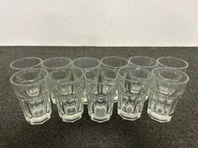 11 Short Glass Cups