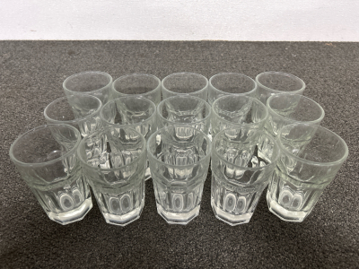 15 Short Glass Cups